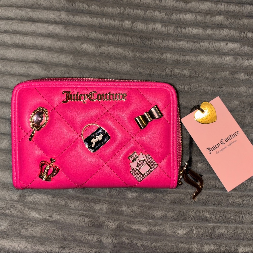 Juicy Couture Hot Pink Quilted Wallet